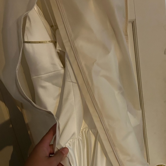 BRAND NEW JENNY BY JENNY YOO SHERIDAN DROP-WAIST STRETCH-SATIN WEDDING GOWN - Picture 8 of 9